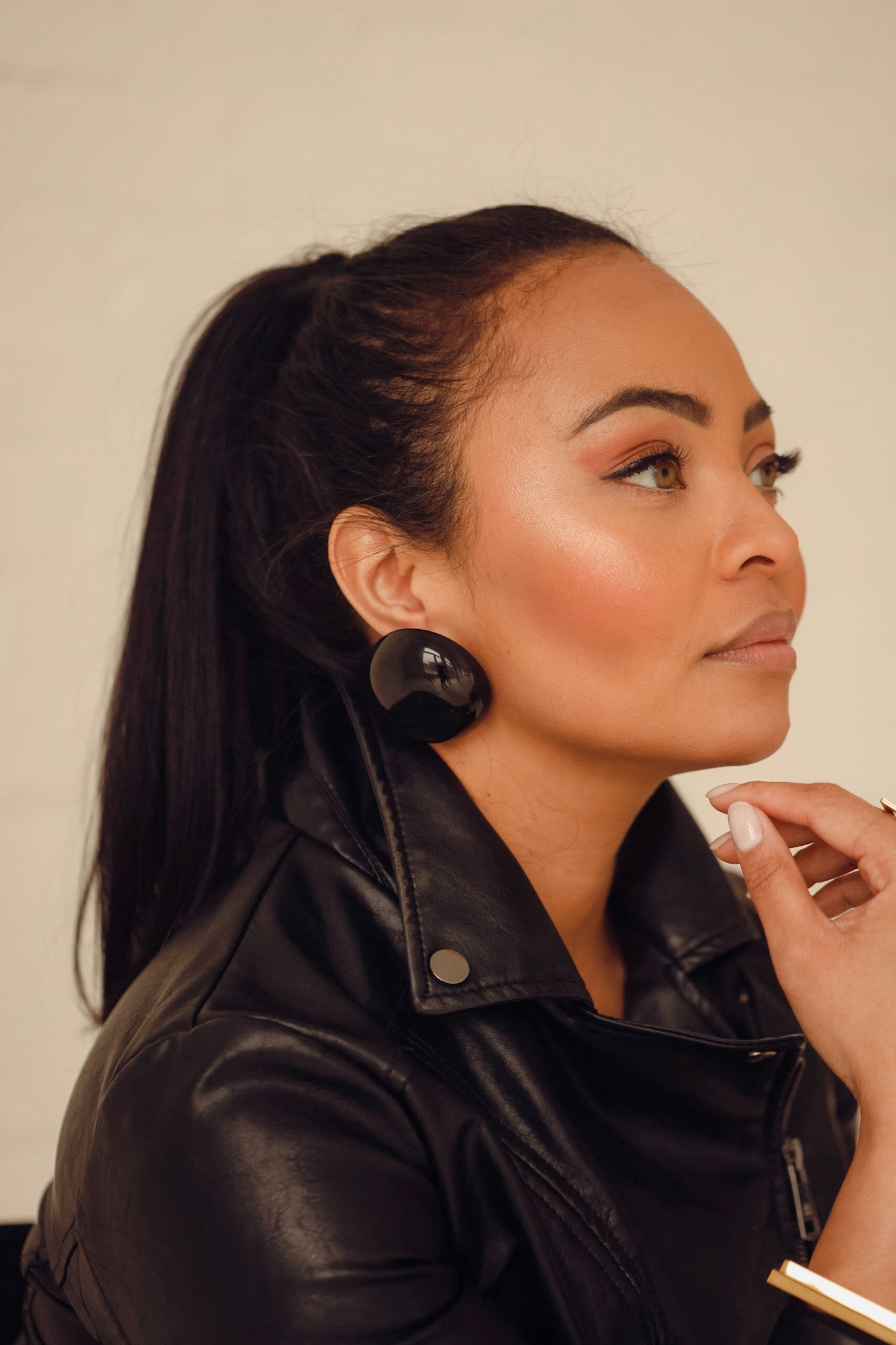 Miko Black Earring